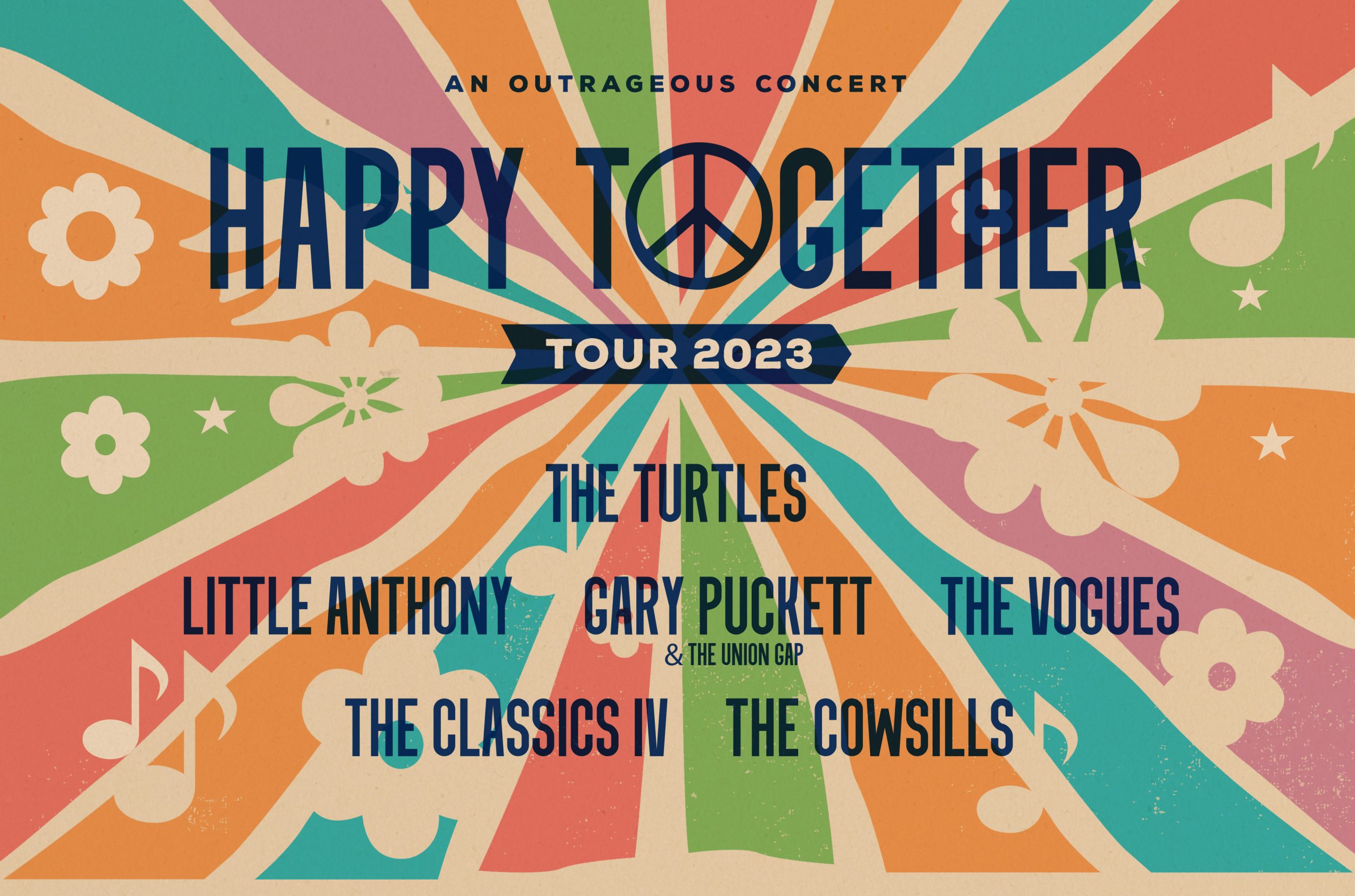 Happy Together Tour: The Turtles, Little Anthony, Gary Puckett and The Union Gap, The Vogues, The Classics IV & The Cowsills at Honeywell Center