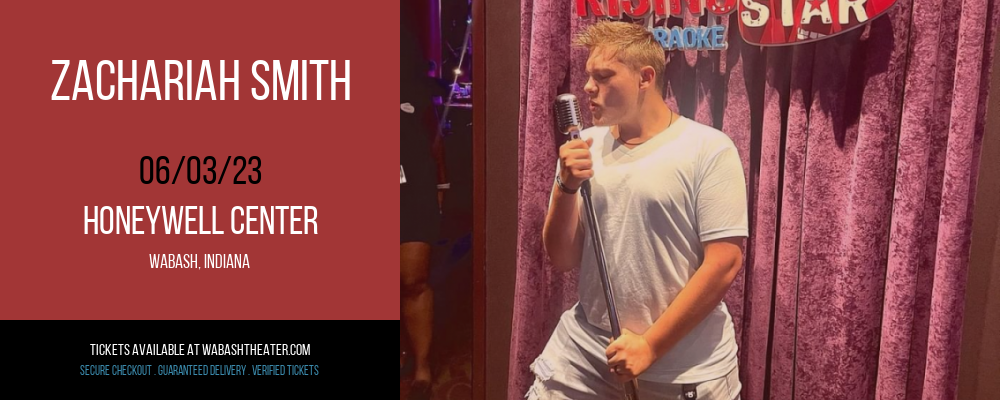 Zachariah Smith at Honeywell Center tickets Zachariah Smith at Honeywell Center